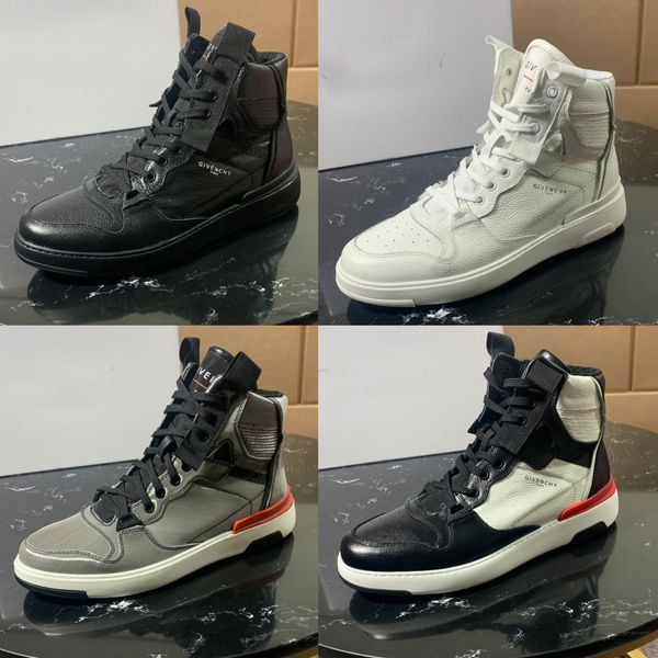 

2020 giv paris genuine leather high casual shoes running shoes men wing sports sneakers trainers, Black