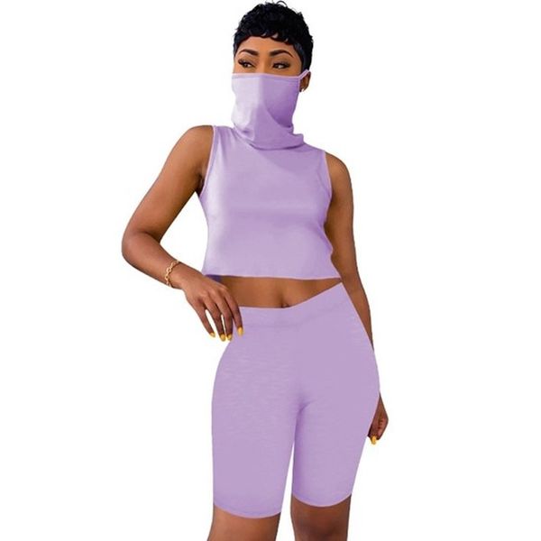 

short two piece set women summer clothes casual tank crop and biker shorts set sport 2 piece outfits for women matching sets, White