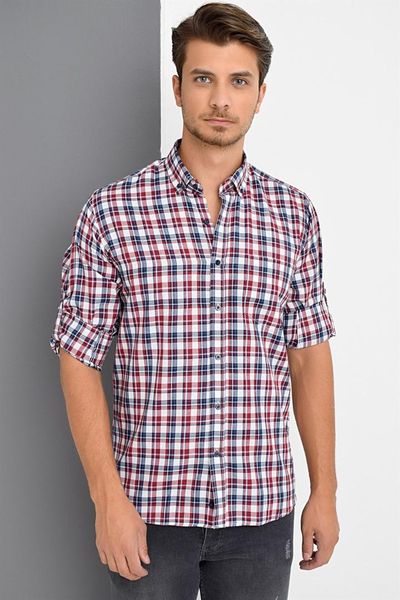 

g669 dewberry shirt -burgundy, White;black