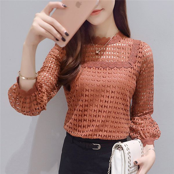

women clothes blouses for women 2019 new long sleeve long sleeve lace sleeve fashion spring black blouse shirts blouses 16j, White