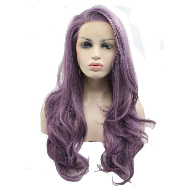 

europe and the united states before the lace chemical fiber factory direct sales realistic wig new product popular creative new, Black