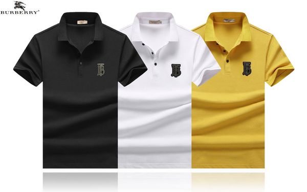 

luxury italy tee t-shirt designer polo shirts high street embroidery garter snakes little bee printing clothing mens brand polo shirt#08, White;black