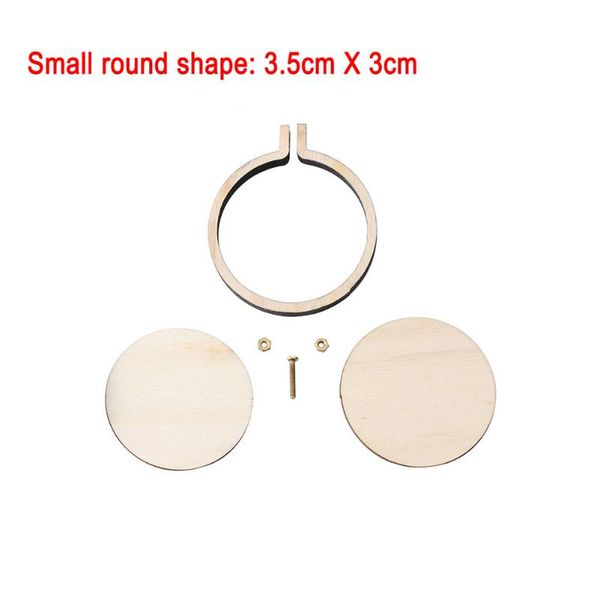 

new arrivials mini wooden cross stitch hoop ring embroidery circle sewing kit frame craft, Black