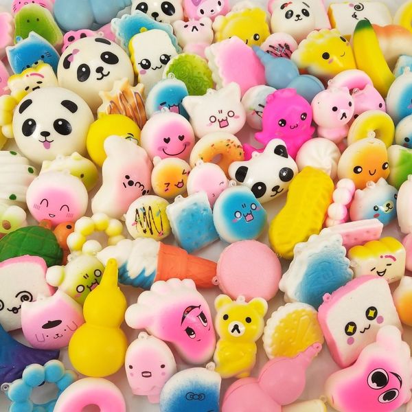

30pcs/set mini cat animal squishy slow rising jumbo lanyard squishy slow rising squishy funny anti stress antistress y200428