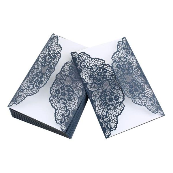 

10 pcs foldable invitation card cover exquisite hollow out bride groom printing cover for wedding party use dropshipping