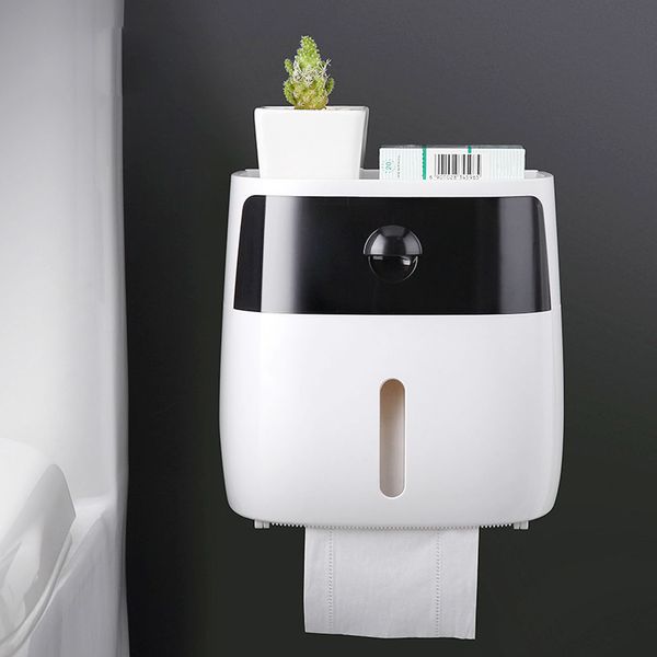 

ванная комната водонепроницаемый tissue box настенная пластиковые ванны держатель для туалетной бумаги диспенсер двойной слой