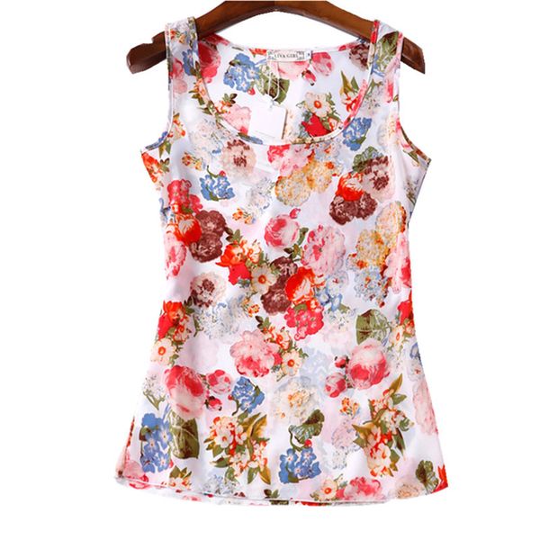 

womens designer clothes women shirt summer women print t 16 styles flower print ladies blusa feminina clothes china, White