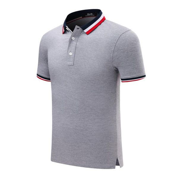 

sd 20063 cf новая мода классический трехцветный полосатый воротник с коротким рукавом рубашки поло удобные и дышащие серый футболка равномер, Black