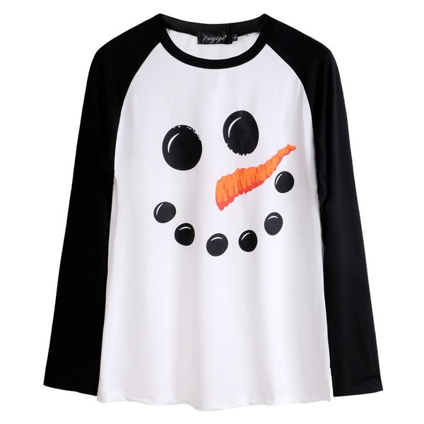 

merry christmas women tshirts holiday santa claus deer snowmen printed cute, White