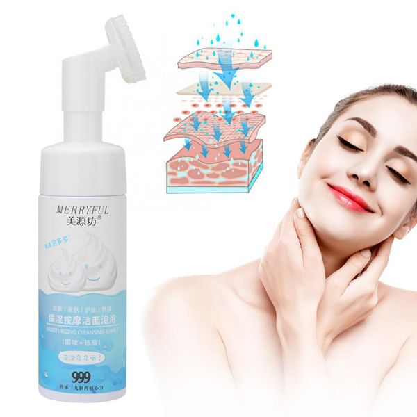 

150ml mousse face cleanser deep cleaning moisturizing wash cream remove makeup skin care