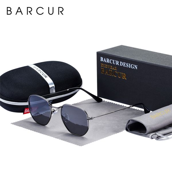 

barcur classic retro reflective sunglasses man minimalist stainlesss steel frame eyewear sun glasses women, White;black
