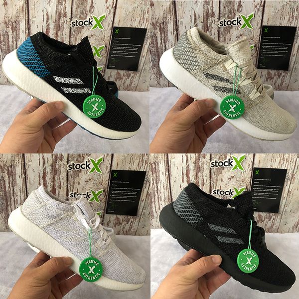 

new pureboost go men running shoes wave runner black white blue triple cloud white red mens designer sneakers with mask us 7-11