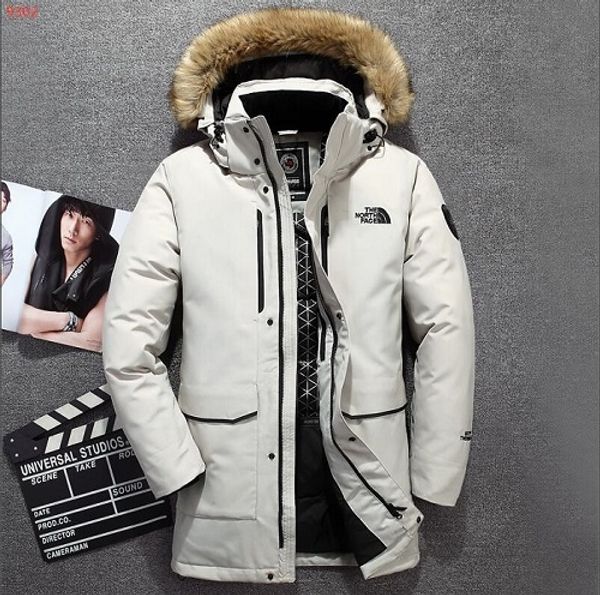

2019 new selling brand men outdoor mao men winter down jacket coat minus 40% canada fur collar can remove casual hiking, Black