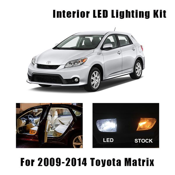 

8pcs white led interior light reading dome bulbs kit fit for matrix 2009 2010 2011 2012 2013 2014 cargo license lamp