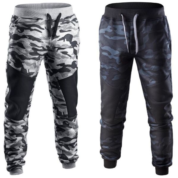 

мужчины повседневные брюки pantalones hombre мужчины весна повседневная лоскутная камуфляж брюки тренировочные брюки pantalon chandal hombre, Black