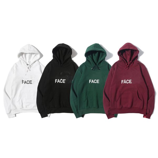 

faces mens hoodies fashion pullover fleece loose sweatshirt designer winter mens printed hooded, Black