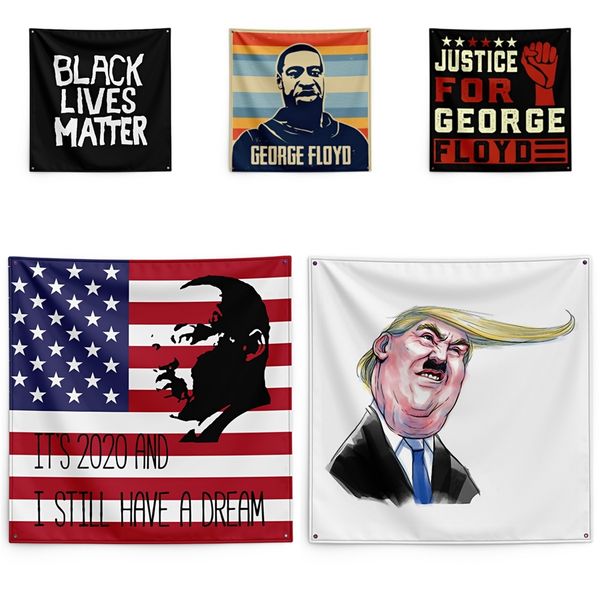 

its 2020 and i have a dream george floyd printing tapestry black lives matter household wall banner 150*150cm #qa87970