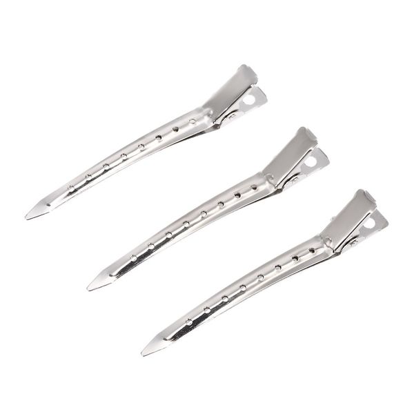Metal Prong Alligator Clip Flat Barrette Hair Clamp Single