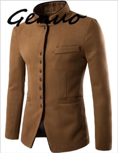 

genuo new fall 2019 men chinese suits jackets blazer for quality blazers slim fit cotton coat costume homme clothing, White;black