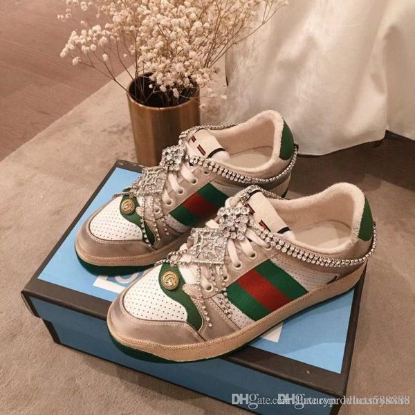 

2019 luxury designer women casual shoes womens womens fashion sneakers party shoes velvet sports sneakers tennis35-40, Black