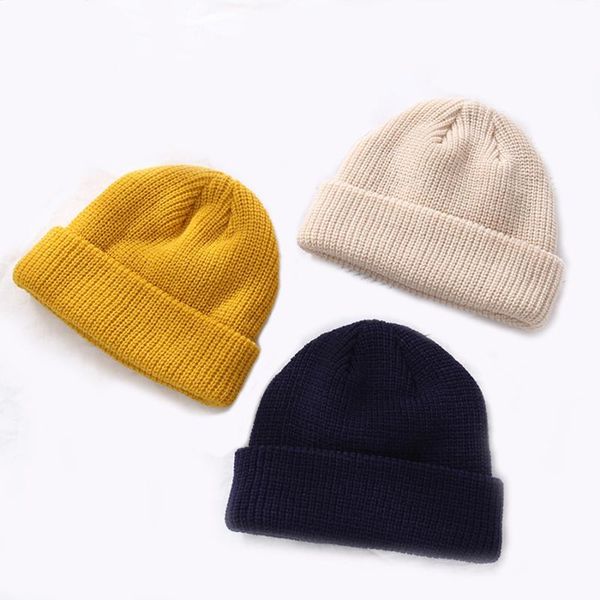 

fine knitting beanie hats for women girls solid color white black red green hip hop caps casual spring autumn style, Blue;gray
