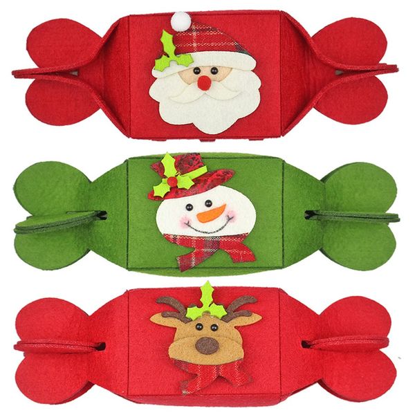 

christmas decorations gift bags candy bags cute snowman santa claus deer cookie treat bag xmas party favor wrapping package