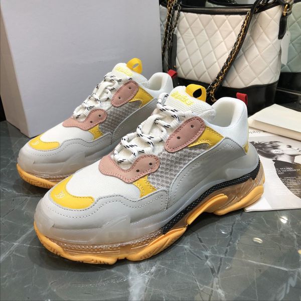 

2019 мужчины женщины модельер повседневная обувь кроссовки подушка тройной 3,0 комбинация азота подошва кристалл bottom папа повседневная об