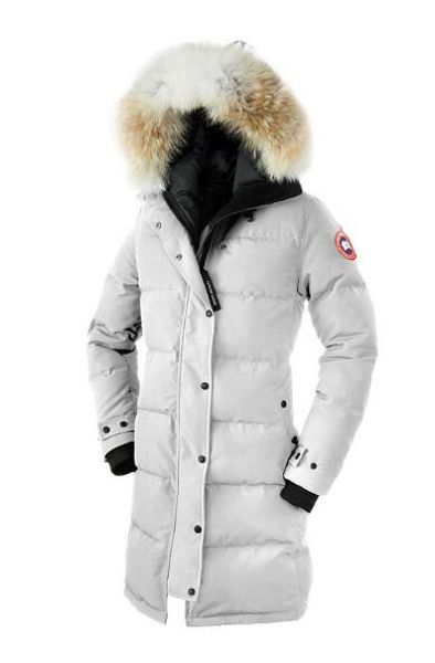 

Canada women femme outdoor fur down jacket hiver thick warm windproof goo e down coat thicken fourrure hooded jacket manteau doudoune, Black