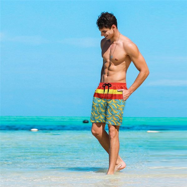 

beachwear men summer shorts hawaii style causal mens slim fit colorful printed shorts sport pants short masculino pant men 2020, White;black