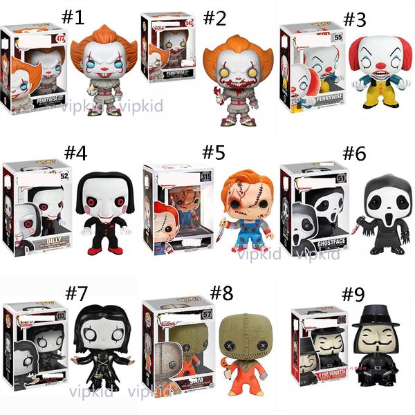 

funko pop clown toys movies saw stephen king it joker clown character pennywise pvc dolls toys furnishing articles gifts b1