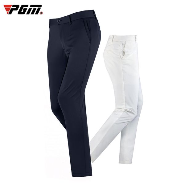 

pgm men autumn winter golf long pants high-elastic sports casual trousers thicken slim zipper pocket golf pants d0838, Gary;green