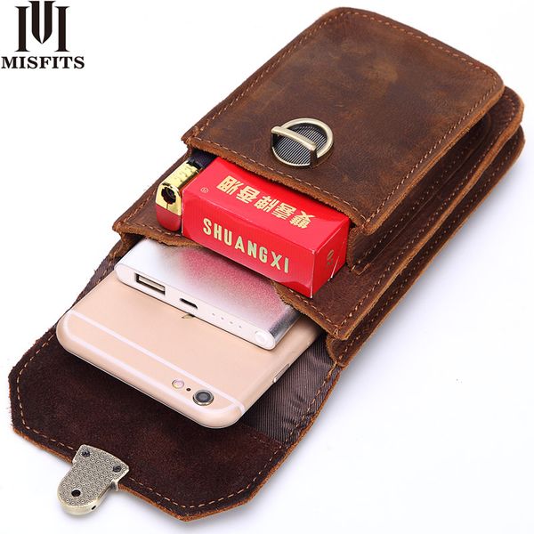 

waist bags quenya crazy horse genuine leather packs men casual small fanny pack belt loops hip bum bag phone pouch purses