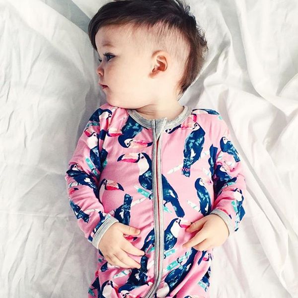 

baby romper 16 styles baby girls boys romper suits kids ins cartoon flower long sleeve zipper rompers baby clothing 0-3 years dhl fj91, Blue