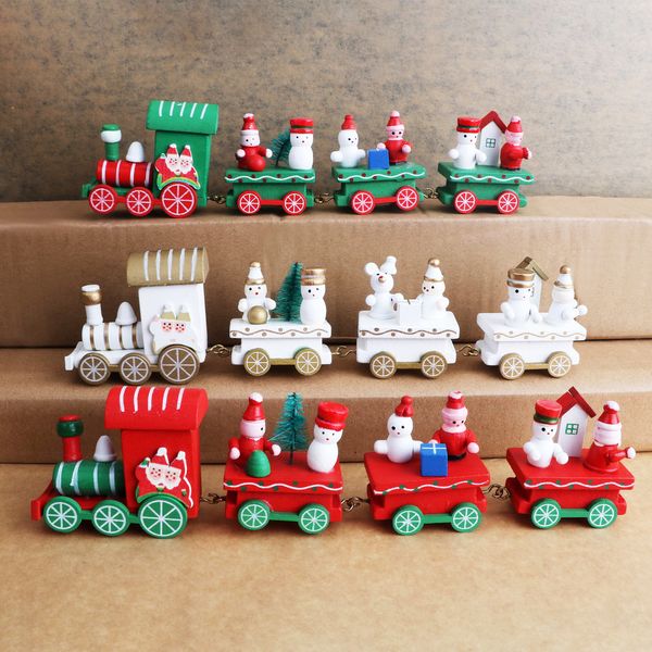 Xmas Gifts Wooden Little Train Car Ornament Dashboard Decoration Interior Accessories Christmas Car Styling Accessory Car Accessory For Car From