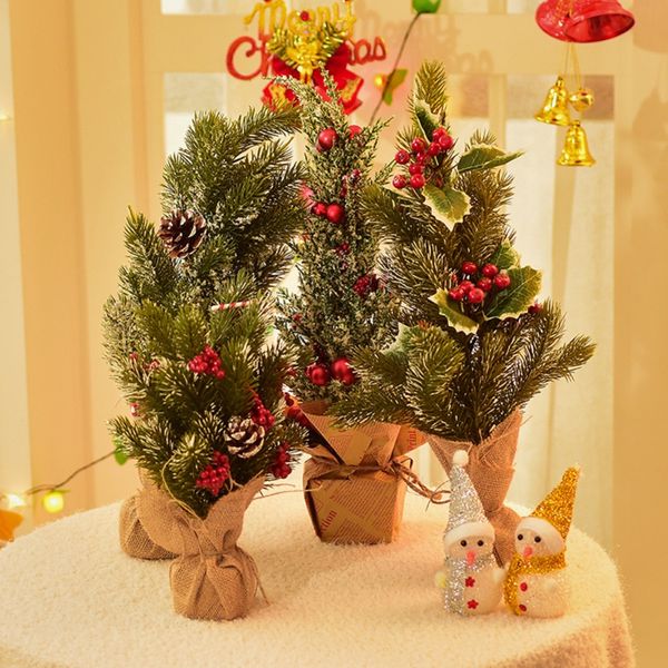 

32.5cm mini christmas tree for deskchristmas party decoration accessories with pine cone festive party supplies