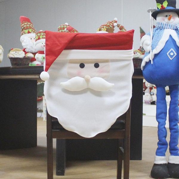 

christmas decoration chair set old man snowman restaurant scene dress up holiday chair cover christmas supplies