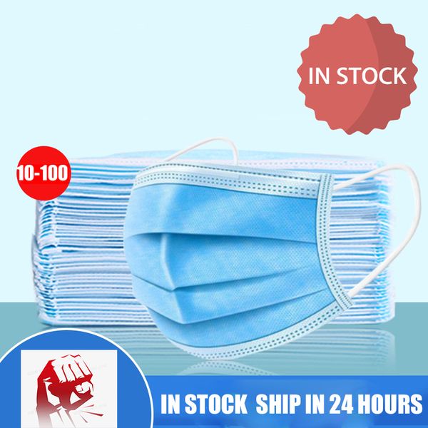 

50pcs disposable anti dust mask daily protective mask anti fog dust-proof non-woven melt blown three-layer mask
