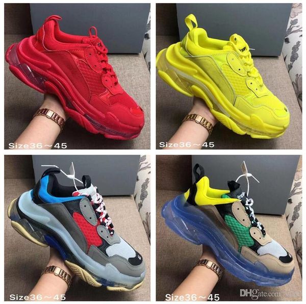 

fashion paris 17fw triple-s casual shoes triple s casual dad shoes for men's women beige black ceahp casual shoes eur