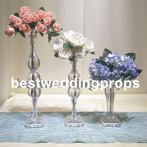 Top Verkauf Neuer Stil Acryl Kristall Dekoration Sockel Blumenständer Hochzeit decor0701