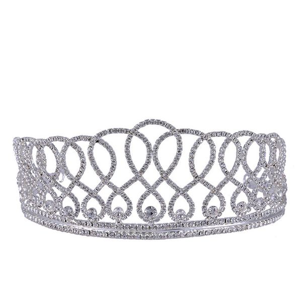 

wedding party 15x6cm tiaras beaded flower leaf headwear of bride crown diamond headwear for bride acting initiation graduation rs-106, White;golden
