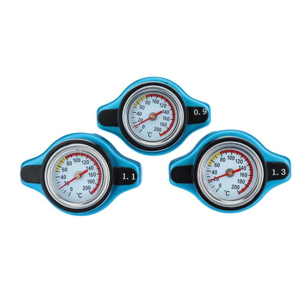 

kkmoon thermostatic radiator cap cover with water temp temperature gauge 0.9 / 1.1 / 1.3bar blue car accessory