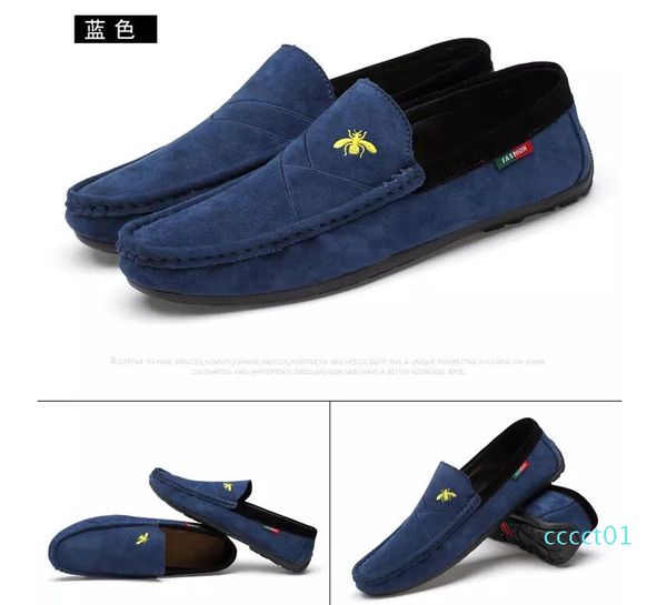 

new designer mens slip on comfort casual shoes male soft suede loafer lightweight walking dress shoes moccasins breathable loafers ct01, Black