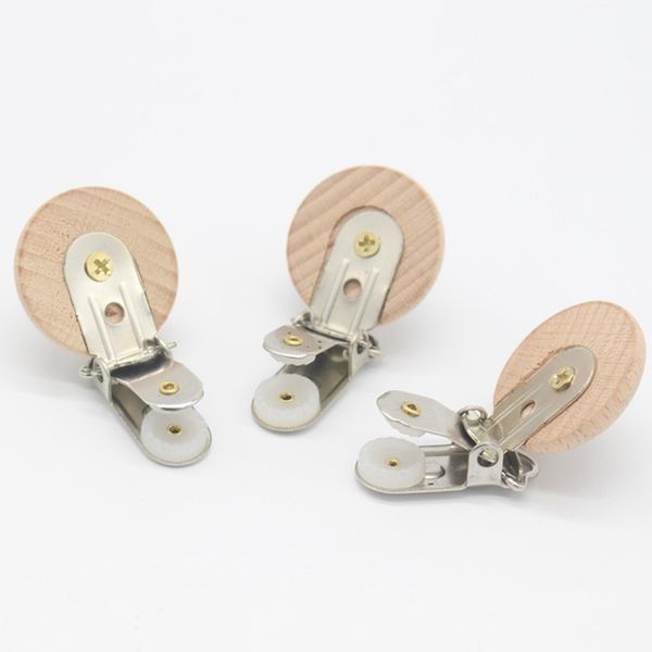 

1шт металл деревянного детских детей соска держатель клип младенец симпатичные круглые соски застежка для baby продукт