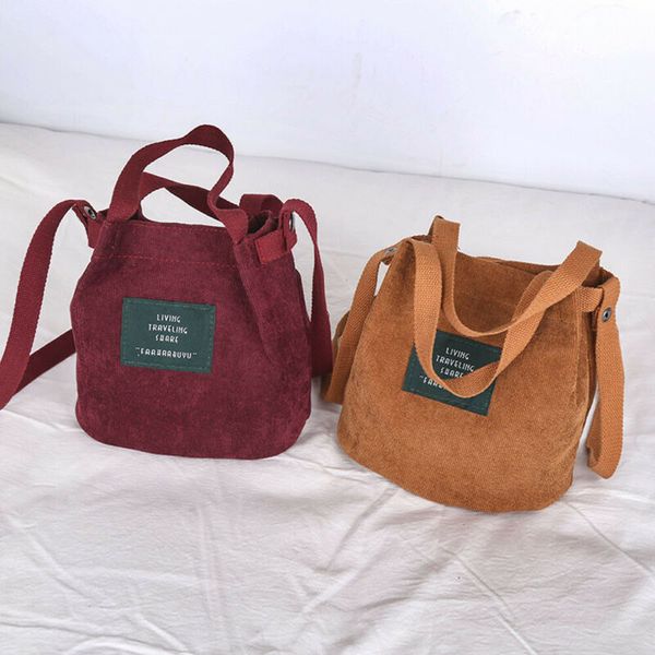 

ladies cross body corduroy messenger bag women shoulder bag tote satchel handbag