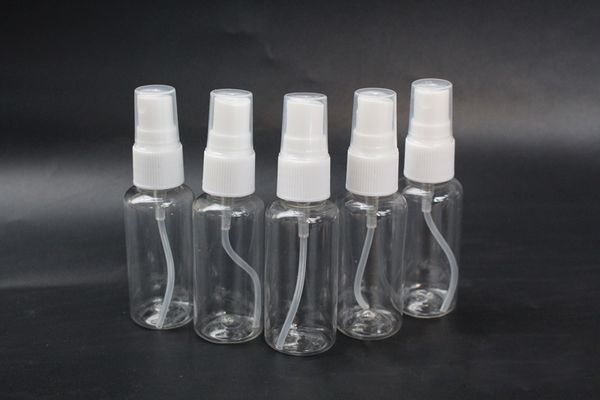 

1500pcs/lot 30ml travel transparent plastic perfume atomizer spray bottle empty cosmetic containers with white sprayer