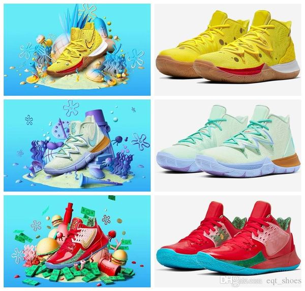 

2019 new arrival mens kyrie basketball shoes tv pe basketball shoes 5 for 20th anniversary sponge x 5s v five sports sneakers