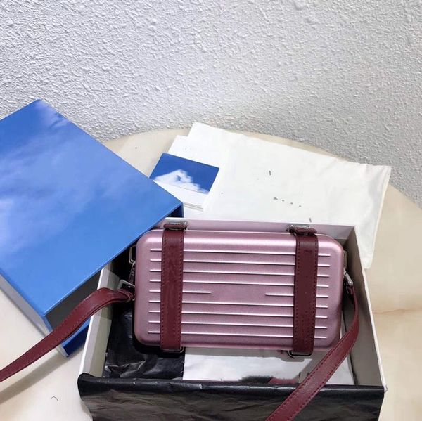 

2020 fashion quality new box and accessories luxury fashion bag can be crossbody horizontal rectangular bag mini alloy suitcase wo