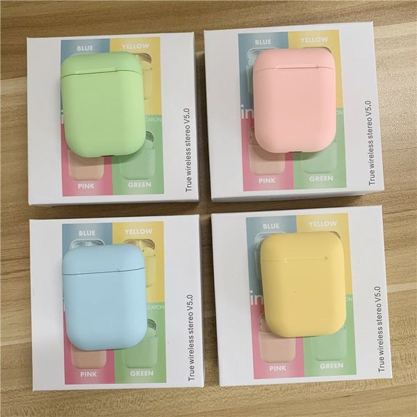 

Macaron 12 inpod 12 i12 tw earphone bluetooth 5 0 wirele headphone portable mini port earbud touch model auto paring pop up