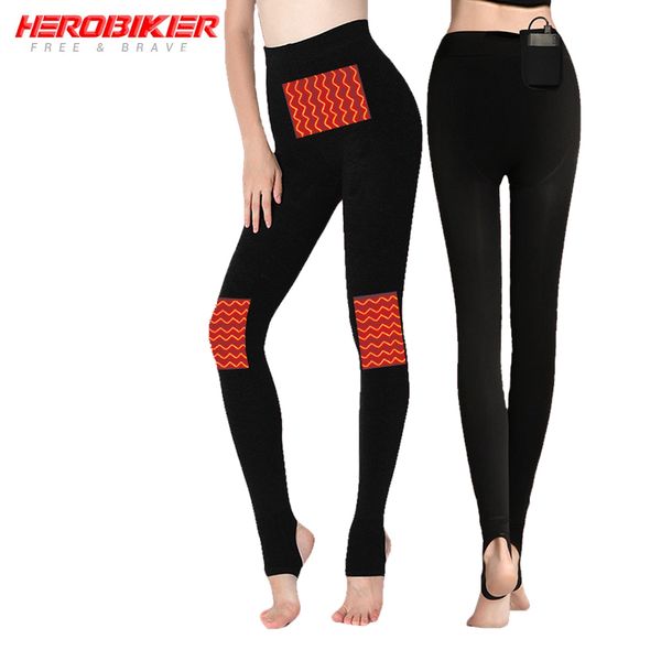 

herobiker motorcycle pants electric heating pants winter fleece lined thermal underwear usb underwear charging women