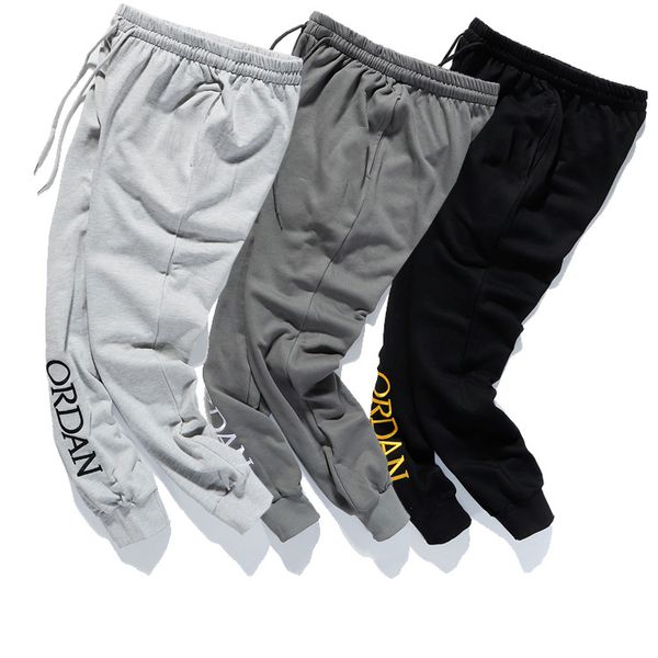 

2020 новая мужская одежда мужская seiko вышитые гвардейские брюки хлопок махровый материал медленный бег спортивные брюки повседневные брюки, Black